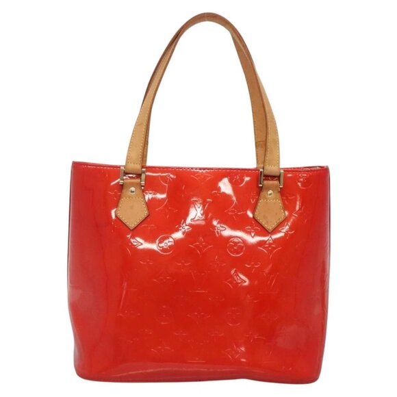 LOUIS VUITTON Monogram Vernis Houston Hand Bag Red M91092 LV Auth ep10400 - Picture 3 of 13